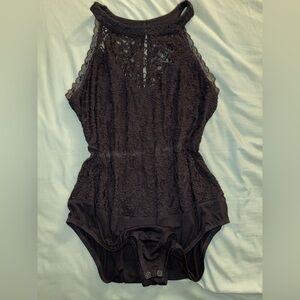 Torrid Black Lace High Neck Bodysuit